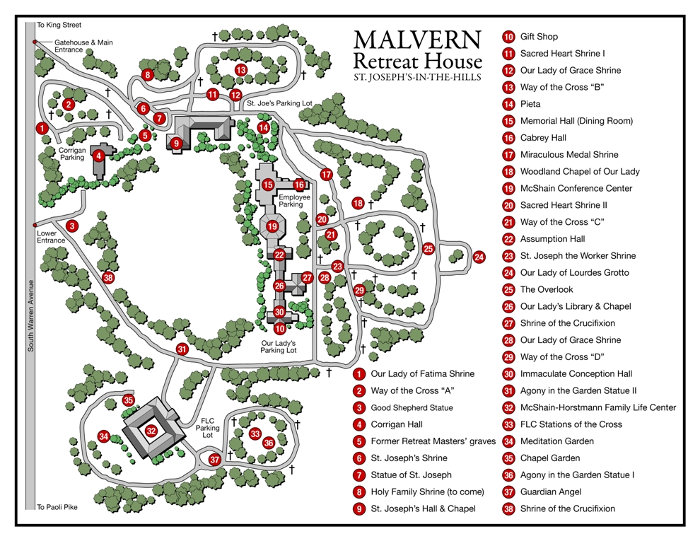 Retreat Grounds Map Malvern Retreat House The nation's oldest and