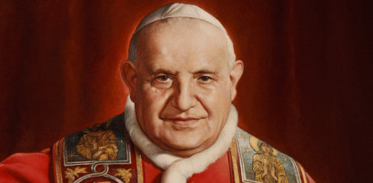 A painting of Blessed John XXIII is seen in the museum dedicated to the late pontiff in his birthplace of Sotto il Monte Giovanni XXIII, Italy, Feb. 21. (CNS photo/Paul Haring) (May 4, 2012) See VATICAN LETTER May 4, 2012.