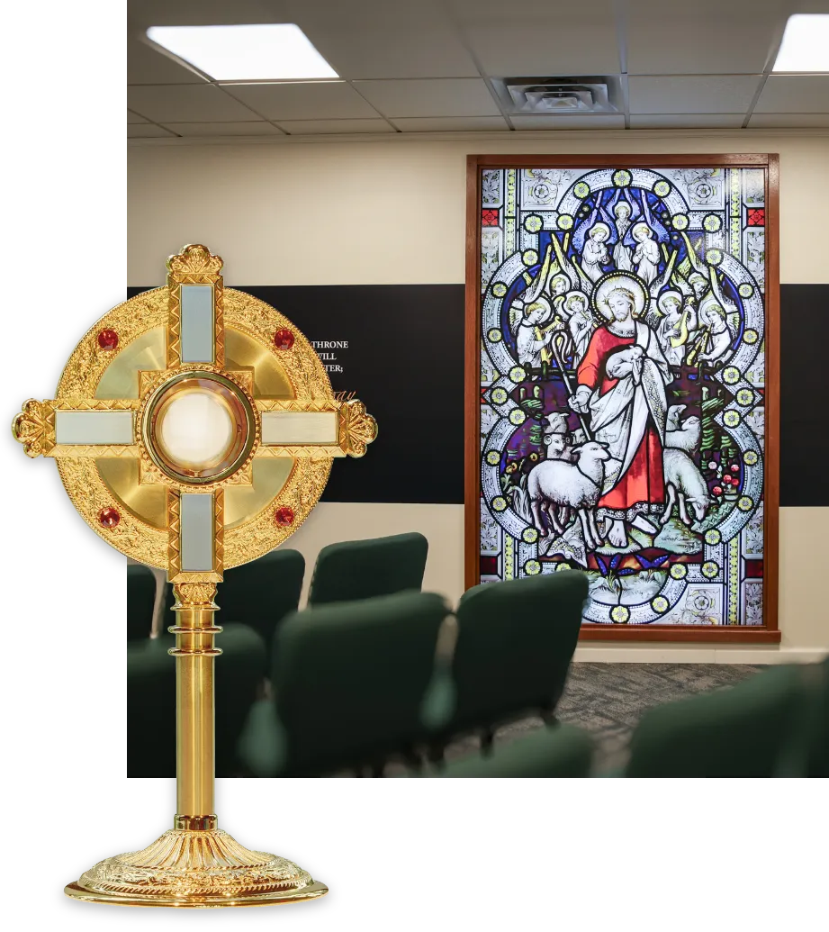 Eucharistic adoration encounter at the shrine