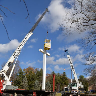 placing of St Pope John Paul II cross at MRH.